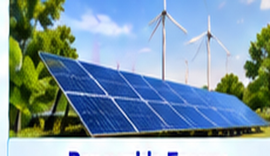 Solar panels and wind turbines